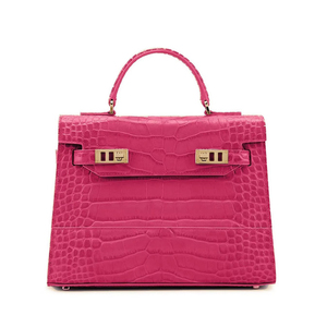 Borsa a Tracolla con Logo Personalizzato, MOQ 50 Pezzi, Elegante Borsa <span class=keywords><strong>Rosa</strong></span> con Stampa Coccodrillo, Lussuosa Borsetta con Manico Superiore per Marchi - Product Image 2