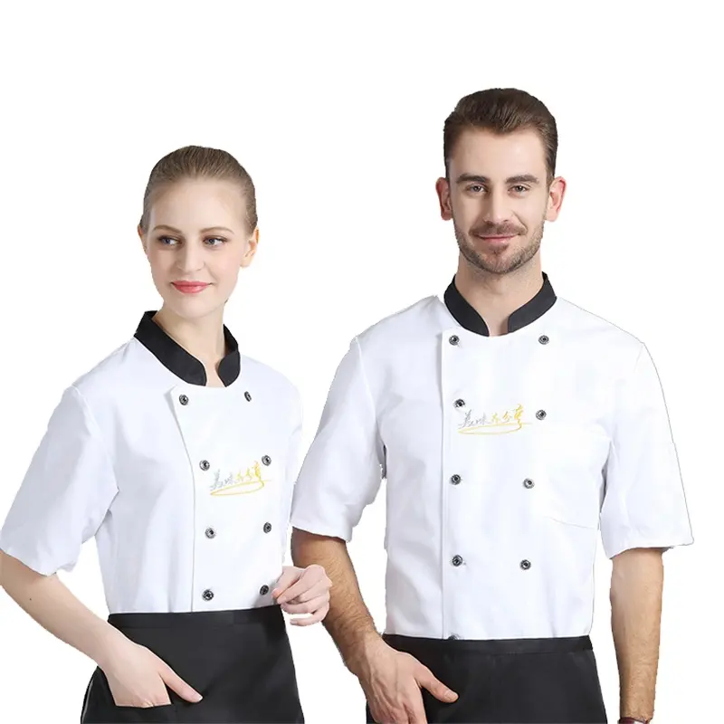 Chef ropa restaurante cocina de nuevo ropa de manga corta de transpirable