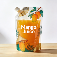 Pochette à bec verseur personnalisée, écologique, résistante à l'humidité, pour jus et poudre de fruits, 50 ml, 100 ml, 250 ml, 500 ml, en aluminium laminé pour aliments