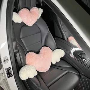 เบาะรองนั่งในรถเมมโมรี่โฟมรองเอวแบบหรูหราเบาะรองนั่งสำหรับเล่นกีฬาที่พิงศีรษะในรถหมอนรองคอตาข่ายสีแดง - Product Image 4