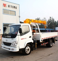 Grue mobile hydraulique télescopique diesel montée sur camion de 3, 4, 5, 6 et 8 tonnes