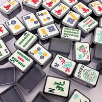 Nouvel ensemble de mahjong américain XCL en acrylique gris transparent, design intégré, 160 pièces, tuiles de mahjong premium anti-déformation pour jeu à domicile