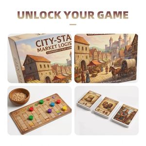 Jeu de cartes de planification urbaine et d'ingénierie civile en carton gris de haute précision, à double paroi, avec base et couvercle, pour jeu de société - Product Image 3