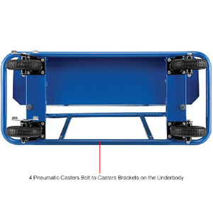 JH-Mech 건식 벽체 카트 하버화물 합판 운반 하이 퀄리티 12 "x 48" 2400 LBS 용량 블루 스틸 건식 벽체 돌리 카트 - Product Image 3
