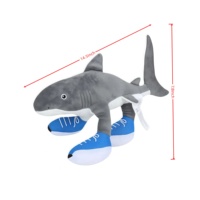 Jouet à mâcher pour chien Shark Dog avec pieds de baskets, jouet de dentition durable en peluche pour chiot