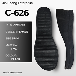 Plataformas de PVC para Mujer Jin Hoong C-626, Suela Negra con Características Antideslizantes y Resistentes al Agua, Grosor de 63 mm - Product Image 1