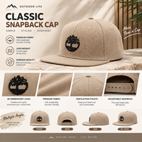 Casquette Snapback Kaki Urbaine Décontractée pour Homme avec Broderie 3D Structurée Motif Arbre, Style Streetwear Quotidien