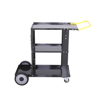 Chariot de soudeur robuste à 3 niveaux de 37 pouces avec roues pivotantes, en acier laminé à froid, conception modulaire - Personnalisable OEM/ODM/OBM