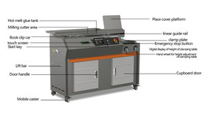 Macchina per Rilegatura Automatica Elettrica FRONT C50 A4 con Colla Laterale, Lunghezza Massima 340mm, Schermo Touch da 7'', Struttura in Metallo - Product Image 2