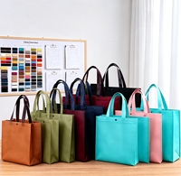 Sacs fourre-tout écologiques en non-tissé avec boutons pression, logo personnalisé disponible, sacs de courses réutilisables pour vêtements, chaussures et accessoires