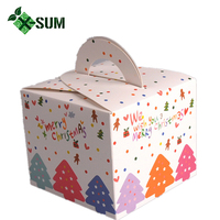 Pochette en papier personnalisée biodégradable pour boîte à gâteaux, carton pâtisserie petite boîte à gâteaux de cuisson