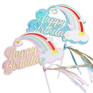 बच्चों के गुलाबी जन्मदिन के केक टॉपर्स ने इंद्रधनुष गर्ल द्वारा क्रिसमस की सजावट श्रृंखला के लिए रंग-बिरंगे इंद्रधनुष लड़की - Product Image 4