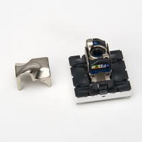 Cat6 Cat6A RJ45 45*45 45*22.5 Plaque frontale de type français avec prise trapézoïdale rotative