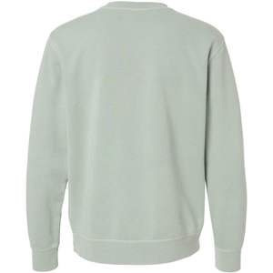 Sudadera de cuello redondo teñida con pigmento de peso medio PRM3500 Tamaño XS Patrón sólido Sudaderas con capucha lavadas con ácido Color de pigmento salvia - Product Image 1