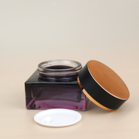Fabricant Carré 100ml 50g 40ml 30g Bouteille à pompe à sérum Ensemble de bouteilles en verre rectangulaires Bouteilles en verre pour les soins de la peau pour cosmétiques