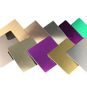 customized Gold Color Coating Stainless Steel Sheets/plate with Different Surface colored stainless sheet