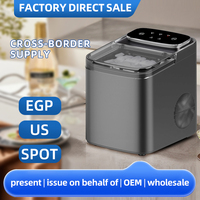 Machine à glaçons de comptoir portable automatique 1.2L 12kg/24h fonction autonettoyante plastique électrique pour le ménage