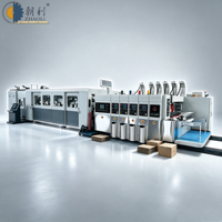 Machine rotative de découpe et d'impression flexographique ZL de petite taille pour la fabrication de boîtes à pizza, de cartons et de boîtes en carton ondulé, avec encre à l'eau FFG