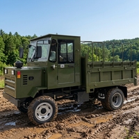 Tracteur-benne 4x4 robuste pour le transport de bois agricole, véhicule à quatre roues diesel pour travaux d'ingénierie