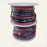Câble ultra flexible 8AWG/10AWG, haute température, fil en silicone ultra souple, rouge noir, 10 pieds par rouleau