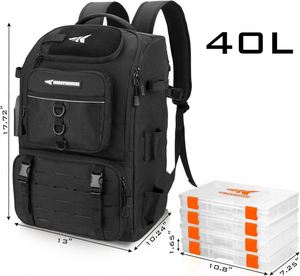 Échantillon gratuit : Sac de rangement pour matériel de pêche avec plusieurs compartiments organisés et bandoulière rembourrée douce - Product Image 4