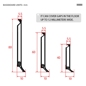 Plinto parete che copre la <span class=keywords><strong>cucina</strong></span> bagno battiscopa in metallo nero in alluminio battiscopa per la decorazione del pavimento - Product Image 5