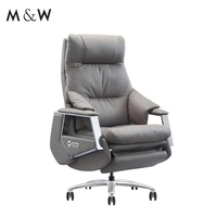 Chaise de bureau ergonomique électrique M&W moderne à hauteur réglable avec dossier haut et repose-pieds - Vente en gros Chine