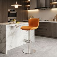 Meubles de bar et de restaurant d'extérieur sur mesure en gros, chaise de bar moderne de luxe nordique, pieds en acier inoxydable, tabourets de bar