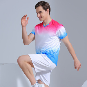 Nueva impresión personalizada ropa de bádminton transpirable hombres y mujeres niños párrafo Ping Pong deportes Camiseta de manga corta - Product Image 2