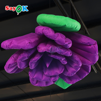 Sayok Gonflable Rose Fleurs Décoration Led Lumineux Géant Roses Fleur avec Souffleur D'air