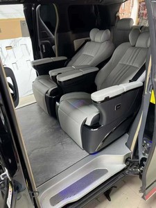 Asiento de Lujo Personalizado de Primera Calidad - Cuero Beige y Marrón y Consola con Reposabrazos, Mayor Comodidad para Viajes de Negocios en Camioneta y Viajes Grupales - Product Image 6