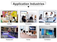 Tableau interactif intelligent à écran tactile, résolution 4K, système d'exploitation Android et Windows, enseignement en ligne en classe scolaire