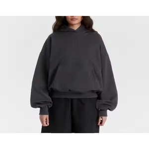 Bán Buôn 2024 New Hoody Thiết Kế 800 GSM 50/50 Polyester Bông Đồng Bằng Màu Đen Trống Áo Cho Nam Giới - Product Image 5