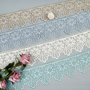 Younus fabricants fournissent Polyester haute qualité 8.5CM <span class=keywords><strong>large</strong></span> dentelle Home Textile broderie dentelle - Product Image 2