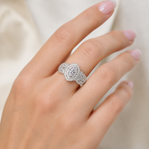 Anello a farfalla floreale a forma di marquise per donna, elegante gioiello di lusso per fidanzamento - Product Image 2