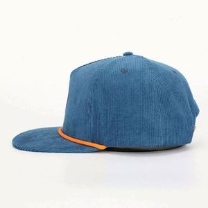Custom Embroidery Patch Logo Mens High Quality 5 Panel Unstructured Corduroy Rope Snapback Cap <b>Hat</b> - Product Image 3