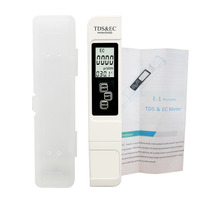 Testeur de qualité de l'eau numérique TDS EC portable avec écran LCD pour l'eau potable, les systèmes RO et les aquariums