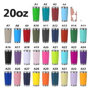 Gobelet de voyage isotherme en acier inoxydable 304 à double paroi de 20 oz avec couvercle, revêtement poudré, personnalisable avec logo - Product Image 5