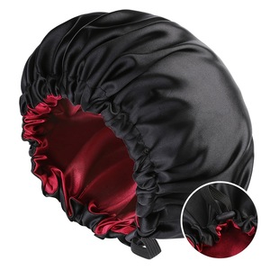 Vente chaude <span class=keywords><strong>Bonnet</strong></span> de nuit en satin double couche <span class=keywords><strong>pour</strong></span> <span class=keywords><strong>homme</strong></span> Réversible Bouton réglable Élastique <span class=keywords><strong>Bonnet</strong></span> rond Vente directe d'usine - Product Image 5