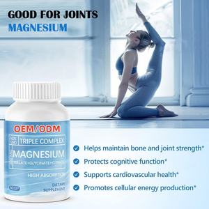 90 Cápsulas de Complejo Triple de Magnesio, 300 mg de Magnesio Glicinato, Malato y Citrato para los Músculos, Suplemento de Magnesio Glicinato - Product Image 2