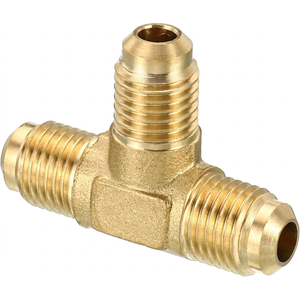 Conector de latón SAE macho en ángulo de 90 grados con tuerca moleteada - Product Image 1
