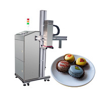 Printer Makanan Inkjet Satu Warna Otomatis Kecepatan Tinggi - Kepala Cetak Ricoh Desain Flatbed Khusus Kelas Makanan Tahan Lama 1 Tahun