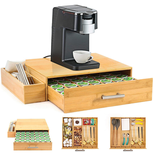 Cajón de Almacenamiento para Tazas de Café de Bambú, Nuevo, Fabricación Directa, Caja de Madera para Té de Hojas, para Cápsulas de Café <span class=keywords><strong>K</strong></span>-Cups - Product Image 2