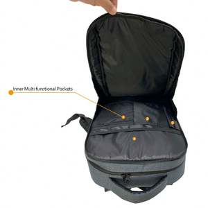 Sac à dos professionnel pour femme, conçu sur mesure, avec port de chargement USB et organisateur multi-poches pour le voyage, fabriqué par une marque premium - Product Image 5