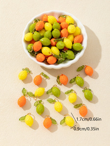 Summer Fruit Lemon <strong>Keychain</strong> Charms for Jewelry Making Necklace Charms Charm Bracelets Wholesale Fine Fashion Pendants &amp; Charms - Product Image 2