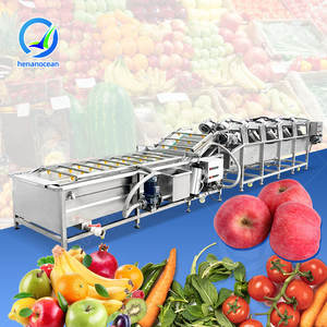 Ligne de lavage et de tri de fruits OCEAN avec machine de séchage et de tri à bulles d'air pour fraises, abricots, figues, mangues et tomates - Product Image 1