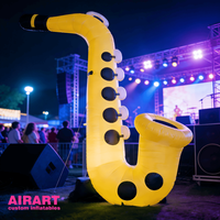 Saxophone gonflable personnalisé, instrument de musique, saxophone géant gonflable pour concert en plein air, accessoire gonflable