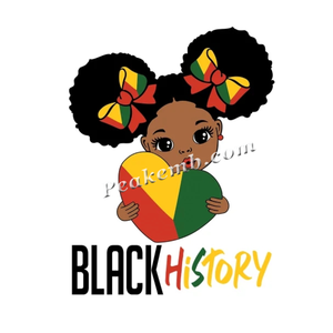 7 pouces enfants taille je suis noir <span class=keywords><strong>histoire</strong></span> petite fille afro transferts de chaleur pour enfants tissu - Product Image 2