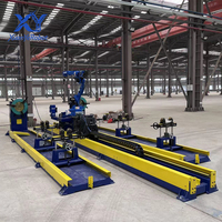 Station de soudage de brides de tuyaux à double poste pour robot unique, cellule de soudage automatique de tubes, capacité 800, entraînement servo-électrique