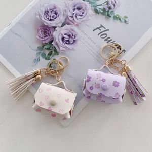 Nueva tendencia para Airpod Case Bag Girly PU Leather Designer Cases para <span class=keywords><strong>Airpods</strong></span> Pro <span class=keywords><strong>3</strong></span> 1 2 Generation Fundas para niñas con llavero - Product Image 3